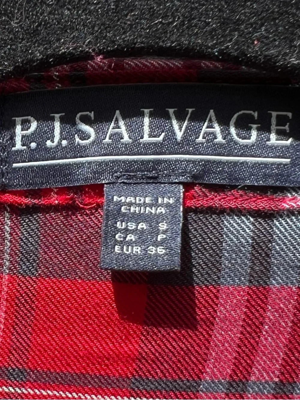 🌻NEW w/tag PJ Salvage Plaid Lightweight Button-Up Shirt Size Small - Picture 9 of 12